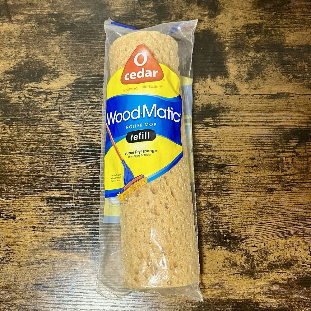 O-Cedar Wood-Matic Roller Mop Refill Super Dry Sponge NIP Replacement Head